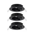 Paulmann 92487 Einbauleuchte Choose Spot schwenkbar max. 3x10W Deckeneinbaustrahler Schwarz matt Einbaulampe ohne Leuchtmittel Alu