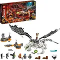 LEGO 71721 NINJAGO Drache des Totenkopfmagiers, 2-in-1 Bauset und Brettspiel mit Skelett-Rittern Minifiguren - Silber
