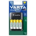 VARTA Quattro USB Ladegerät 4 AA 2100 mAh R2U - Schwarz