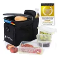 Dimono® Kühltasche Picknicktasche 15 Liter mit 3 Brotzeitdosen - Lunchtasche Isotasche für Mittagessen inkl. 3 Boxen, Kühlakku