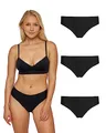 Snocks Mikrofaser Hipster Damen Schwarz L/40 - Nahtlose unsichtbare Unterwäsche bequem stilvoll Mikrofaser Panty Damen Unterwäsche Frauen Unterhosen schwarz 40