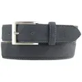 BELTINGER Ledergürtel Gürtel aus Veloursleder 3,5 cm - Weicher Velour-Ledergürtel für Herren (1-St) grau|silberfarben 80 cm (Gesamtlänge 95 cm)