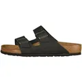 Birkenstock Leder-Pantoletten "Arizona" in Schwarz - Weite N - 36