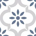 Bodenfliese Feinsteinzeug Casablanca Asolo 20 x 20 cm weiß-blau