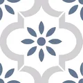 Bodenfliese Feinsteinzeug Casablanca Asolo 20x20 cm weiß-blau Fliese Fliesen