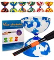Juggle Dream Jester Diabolo Jonglierset – Fester Achse Profi-Diabolo mit Superglass-Handstäben, Online-Lernvideo – Jonglierspielzeug (Blau/Weiß)