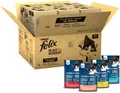 FELIX 7+ Senior Katzenfutter nass Fisch, Fleisch & Geflügel in Gelee Mix 120x85g