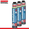 Soudal 3x750 ml Soudafoam Gun B2 Pistolenschaum Füllschaum Dämmschaum Champagner