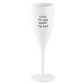 Koziol Glas mit Spruch CHEERS No. 1, bruchsicheres und stoßfestes Sektglas, aus thermoplastischem Material, isoliert 4x besser als Glas, 100 ml, 1 Stück