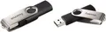 Hama FlashPen "Rotate" - USB-Flash-Laufwerk - 8GB - USB2.0 - Schwarz, Silber (90891)