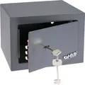 Tresor klein mit Schlüssel, Möbeltresor, Safe, HMF 49216, 23x17x17 cm, Anthrazit