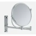 WENKO Kosmetikspiegel Wand Kosmetik Spiegel groß Schminken (Spar-Set, 1-St., Ø 19 cm, Spiegel, Deluxe), 5-fach Vergrößerung, Wandspiegel silberfarben