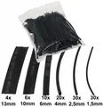 100 teiliges Schrumpfschlauch Sortiment Tüte Schrumpfschläuche 10cm lang schwarz