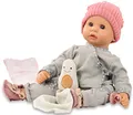 Götz 2261053 Cookie Avocado Puppe – 48 cm große Babypuppe mit blauen Schlafaugen, ohne Haare und einem Weichkörper – 9 teiliges Set
