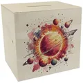speecheese Spardose Sonnensystem Planeten Spardose aus Holz