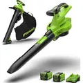 Greenworks 40V Laubbläser / Laubsauger 370 km/h - 2x 2Ah Akkus