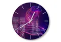 DEQORI Wanduhr 'Mann mit VR-Brille' (Glas Glasuhr modern Wand Uhr Design Küchenuhr)
