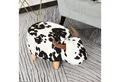 HOMCOM Sitzbank Polsterhocker mit Stauraum (Dekohocker, 1-St., Sitzhocker), Schwarz+Weiß, 62 x 35 x 36 cm