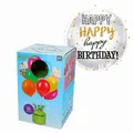 Heliumflasche 0,14m³ für bis zu 20 Ballons inkl. Folienballon Happy Birthday #5