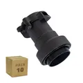 LEDKIA LIGHTING Lampenfassung E27 IP44 für Elektrisches Flachkabel für Girlanden (Pack 10 Stück) Schwarz | Ideal für Weihnachten