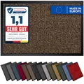 Gentle North Hochwertige Fußmatte beige schwarz 40x60cm groß für Innen & Außen - Schmutzfangmatte rutschfest, waschbar & wetterfest - Fussmatte für Eingangsbereich & Aussenbereich - Läufer Flur dünn
