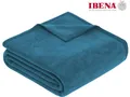 Wohndecke IBENA "Luxus", blau (petrol), B:180cm L:220cm