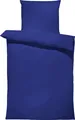 Uni Bettwäsche 155x220 cm blau dunkelblau Einfarbig Renforce Baumwolle Übergröße