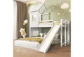 Flieks Etagenbett, Etagenbett Kinderbett mit Oberbett 90x200cm und Unterbett 140x200cm