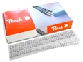 Peach PW095-01 Drahtbinderücken DIN A4, 10 mm, 75 Blatt, 100 Stück, silber