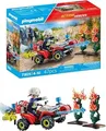 Playmobil 71825 Feuerwehr Quad löscht Heckenbrand
