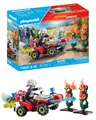 PLAYMOBIL   Action Heroes   Brandweerquad blust hegbrand   Brandweerauto   Speel