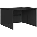 vidaXL Mähroboter-Garage Mähroboter-Garage Schwarz 86x90x5257 cm Polyrattan, BxTxH: 86x90x57 cm schwarz