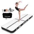 AirTrack Nordic Home 3m - Turnmatte Aufblasbar mit elektr. Luftpumpe & Tragetasche - Langlebig Air Track Matte für Gymnastik, Yoga & Fitness, Leicht transportierbar Air Tracking Gymnastikmatte Zuhause