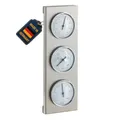 TFA Dostmann Analoge Wetterstation für außen aus Edelstahl, 20.2034, inkl Barometer, Thermometer, Hygrometer, wetterfest, deutsches Familienunternehmen, wetterfest, silber