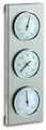 TFA Dostmann Außenwetterstation 20.2034.02 | Thermometer, Barometer, Hygrometer | Edelstahl | 28x9,5 cm | silber
