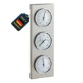 Analoge Wetterstation für außen aus Edelstahl, 20.2034, inkl Barometer, Therm...