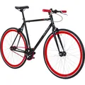 Galano Blade 28" Singlespeed Bike Erwachsenen Fahrrad Fixie schwarz/rot 53cm