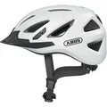ABUS Stadthelm Urban-I 3.0 - Fahrradhelm mit Rücklicht, chirm und Magnetverschluss - für Damen und Herren - Weiß, Größe XL (61-65 cm) - Weiß