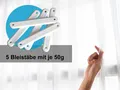 dekohaken24.de Bleistäbchen Bleistab, Bleisteifen, Bleistangen, Beschwerung für Gardinen, (5-tlg)