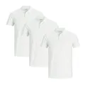 JACK & JONES - Basic - Poloshirt - 3er Pack (M Weiß)