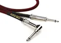 Ernie Ball Instrumentenkabel geflochten, gerade/gewinkelt, 7,62 m, Schwarz/Rot