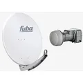 Fuba Sat Anlage 2 Teilnehmer | DAA 780 G Satellitenschüssel 80cm Alu hellgrau (Testergebnis: ausgezeichnet)* + Fuba DEK 217 Twin LNB 2 Teilnehmer