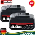 2 Stück 18V 8,0Ah Für Einhell Lithium Akku Power X-Change PXC Lithium Ersatzakku