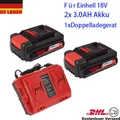 18V 3,0Ah Für Einhell Akku/Doppelladegerät Power X-Change alle PXC-Geräte LED DE
