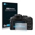 Savvies 6 Stück Schutzfolie für Panasonic Lumix DMC-FZ200 Displayschutz-Folie Ultra-Transparent