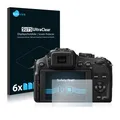 6x Folie für Panasonic Lumix DMC-FZ200 Schutzfolie Displayschutz Display Klar