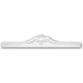 PROFHOME 154014 Pediment Türumrandung Stuckdekor aus Polyurethan 149,5 cm x 24,3 cm x 6,6 cm Weiß
