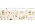Scheiben-Gardine mit Schlaufen als blickdichter Vorhang in 30 x 150 cm - Landhaus-Stil Bistrogardine bunte Frühling Sommer Blumen - Moderne Kurzstore Küchen-Gardine Wohnzimmer Wohnwagen