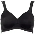 ROSA FAIA Damen BH - Twin, Soft-BH, Mikrofaser, T-Shirt-BH, atmungsaktiv Schwarz 100B