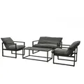 CLEMENTO Coral Loungeset 4tlg. Aluminium/Sunbrella - Anthrazit